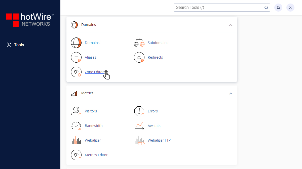 Adding Record with Zone Editor in cPanel Step 1