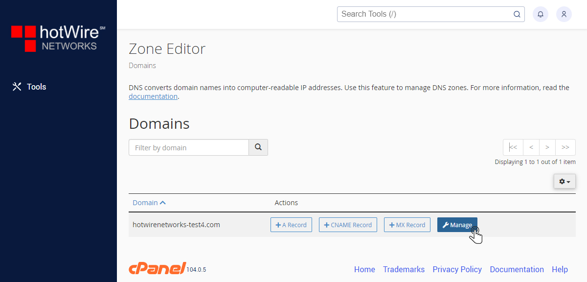 Adding Record with Zone Editor in cPanel Step 4